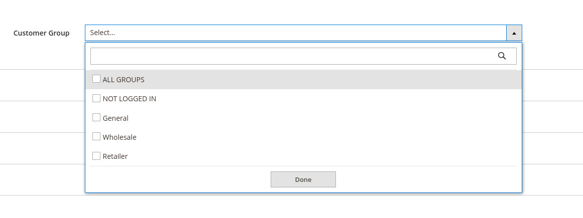 Magento Page Restriction Custom Group field